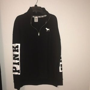 Victoria Secret- PINK Black Pullover with Zipper